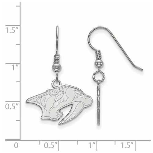 Image of Sterling Silver NHL Nashville Predators Small Dangle Earrings by LogoArt