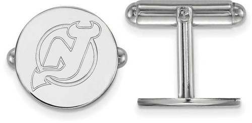 Image of Sterling Silver NHL New Jersey Devils Cuff Links by LogoArt