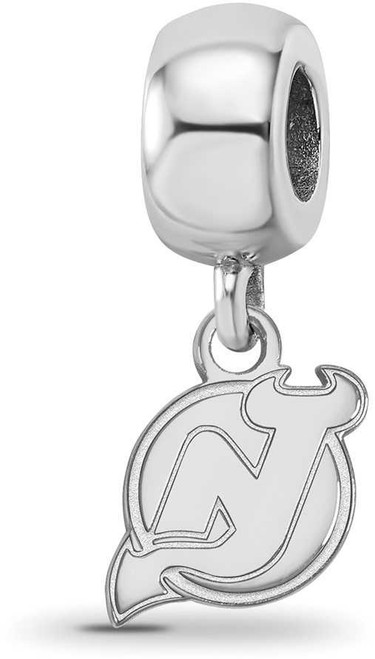 Image of Sterling Silver NHL New Jersey Devils X-Small Dangle Bead Charm by LogoArt