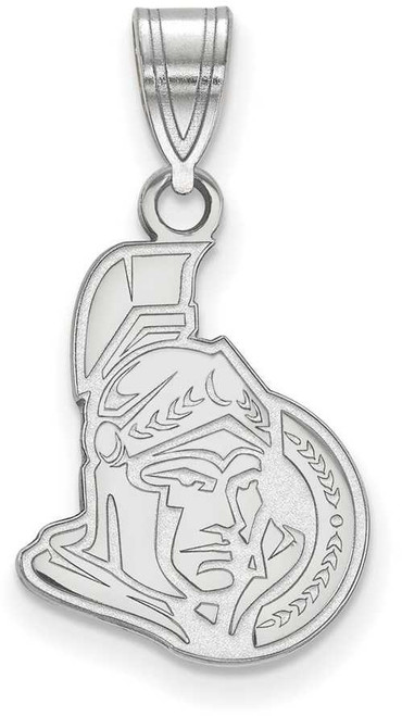 Image of Sterling Silver NHL Ottawa Senators Medium Pendant by LogoArt