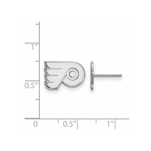Image of Sterling Silver NHL Philadelphia Flyers X-Small Post Earrings by LogoArt