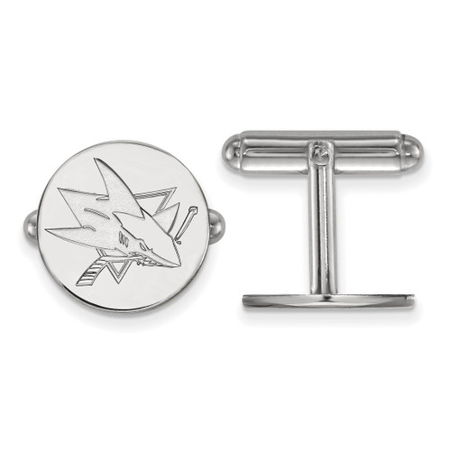 Sterling Silver NHL San Jose Sharks Cuff Links by LogoArt