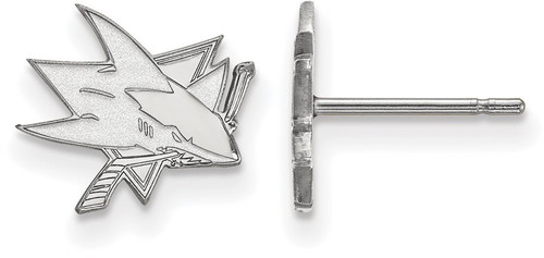Sterling Silver NHL San Jose Sharks X-Small Post Earrings by LogoArt