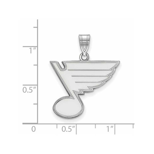 Image of Sterling Silver NHL St. Louis Blues Large Pendant by LogoArt