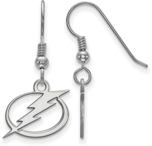 Image of Sterling Silver NHL Tampa Bay Lightning Small Dangle Earrings by LogoArt