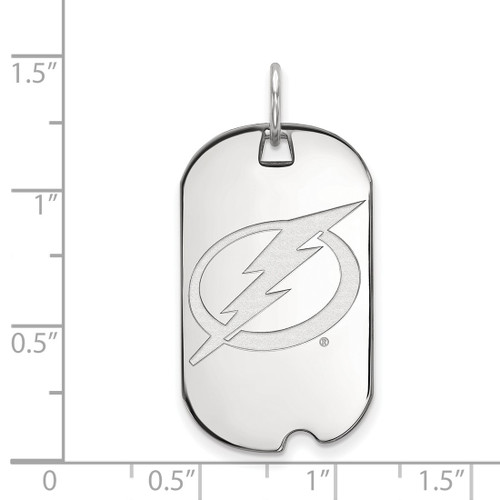 Sterling Silver NHL Tampa Bay Lightning Small Dog Tag by LogoArt