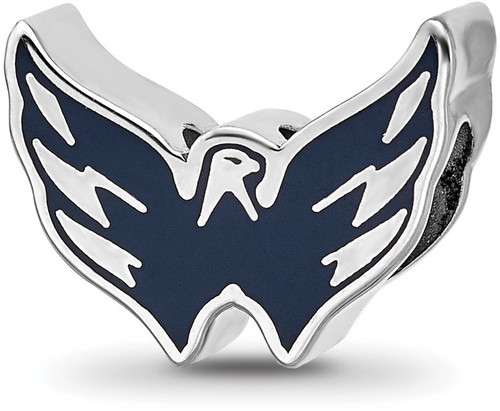 Sterling Silver NHL Washington Capitals Enamel Logo Bead by LogoArt