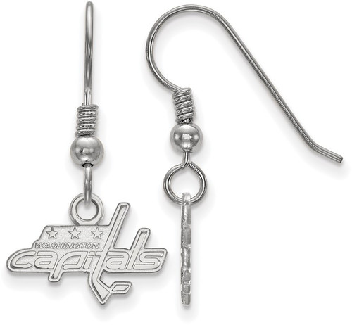 Sterling Silver NHL Washington Capitals X-Small Dangle Earrings by LogoArt
