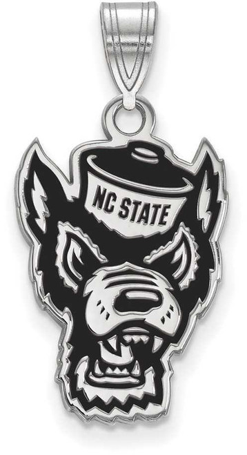 Image of Sterling Silver North Carolina State University Large Pendant LogoArt SS076NCS