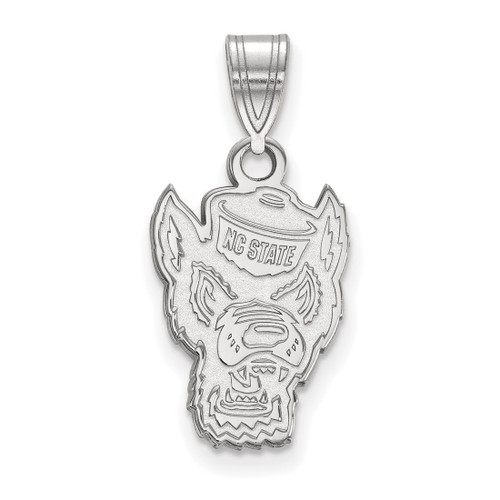 Sterling Silver North Carolina State University Medium Pendant LogoArt SS045NCS