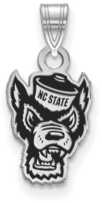 Image of Sterling Silver North Carolina State University Small Enamel Pendant by LogoArt