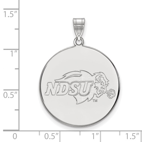 Sterling Silver North Dakota State XL Disc Pendant by LogoArt
