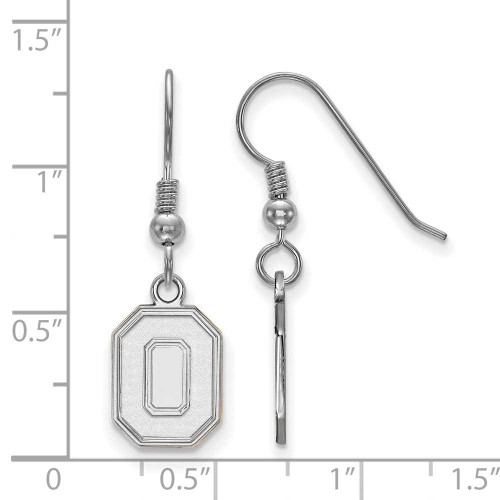 Image of Sterling Silver Ohio State University Small Dangle Earrings by LogoArt SS050OSU