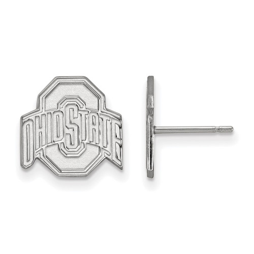 Sterling Silver Ohio State University Small Post Earrings by LogoArt (SS009OSU)