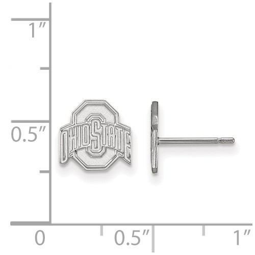 Sterling Silver Ohio State University X-Small Post Earrings by LogoArt SS008OSU