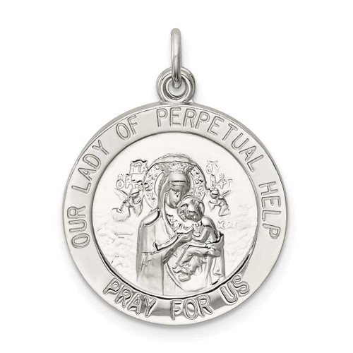 Image of Sterling Silver Our Lady Of Perpetual Help Medal Charm QC5573