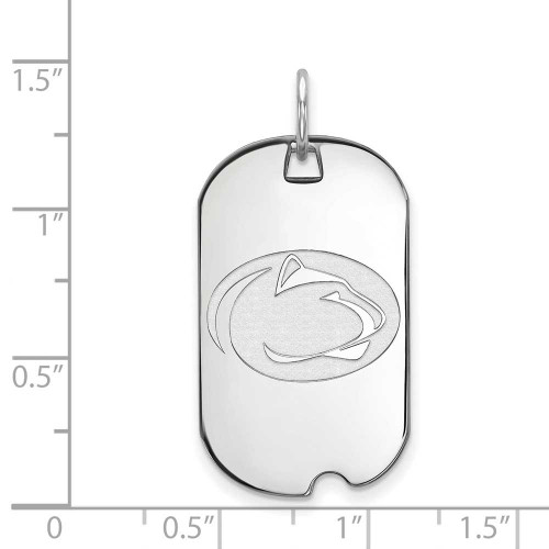 Image of Sterling Silver Penn State University Small Dog Tag by LogoArt