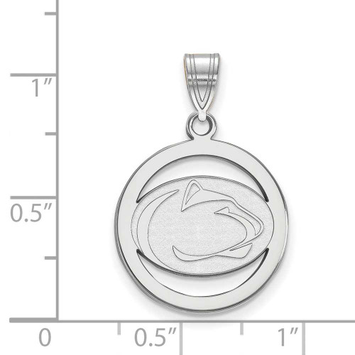 Image of Sterling Silver Penn State University Small Pendant in Circle by LogoArt