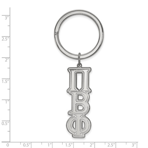 Sterling Silver Pi Beta Phi Key Chain by LogoArt