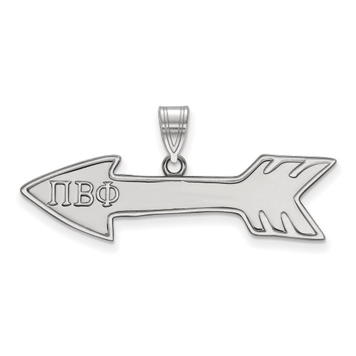 Sterling Silver Pi Beta Phi Medium Pendant by LogoArt (SS036PBP)