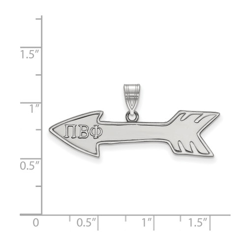 Sterling Silver Pi Beta Phi Medium Pendant by LogoArt (SS036PBP)