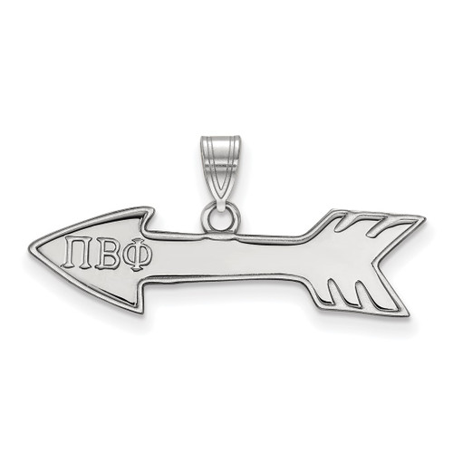 Sterling Silver Pi Beta Phi Small Pendant by LogoArt (SS035PBP)