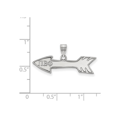 Sterling Silver Pi Beta Phi Small Pendant by LogoArt (SS035PBP)
