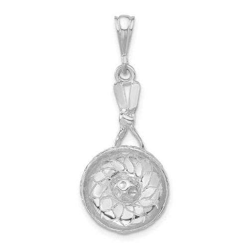 Image of Sterling Silver Polished & Textured Sombrero Pendant