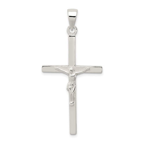 Image of Sterling Silver Polished Crucifix Pendant QC1924