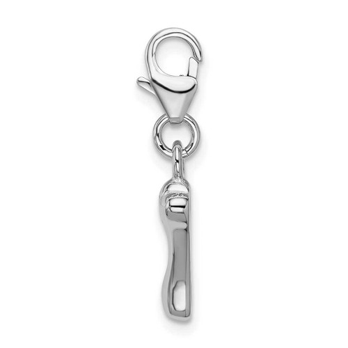 Image of Sterling Silver Polished Dog Bone w/ Lobster Clasp Charm