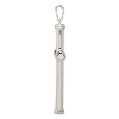 Image of Sterling Silver Polished Hollow Cross Pendant