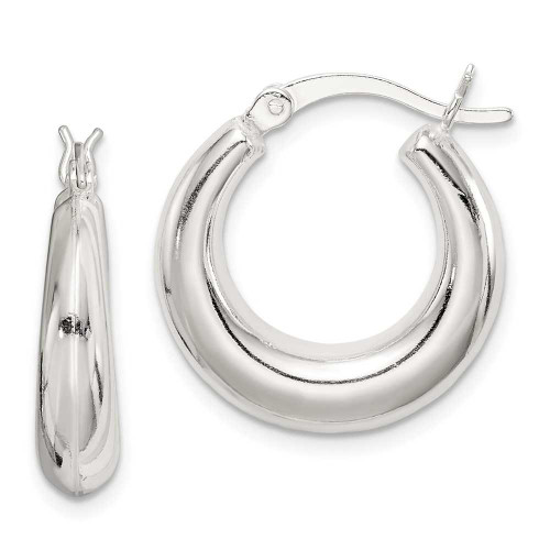Image of 20mm Sterling Silver Polished Hoop Earrings QE1996