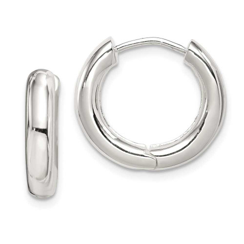 Image of 17mm Sterling Silver Polished Hoop Earrings QE3476