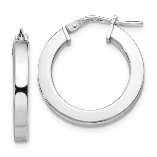 Image of 21.5mm Sterling Silver Polished Hoop Earrings QLE957