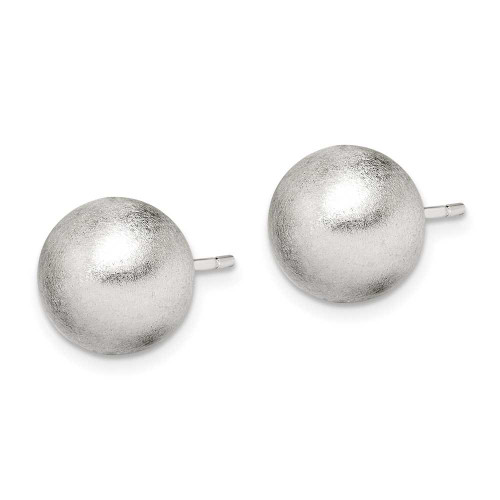 Image of 10mm Sterling Silver Polished Laser-Cut Stud Post Earrings QE11754