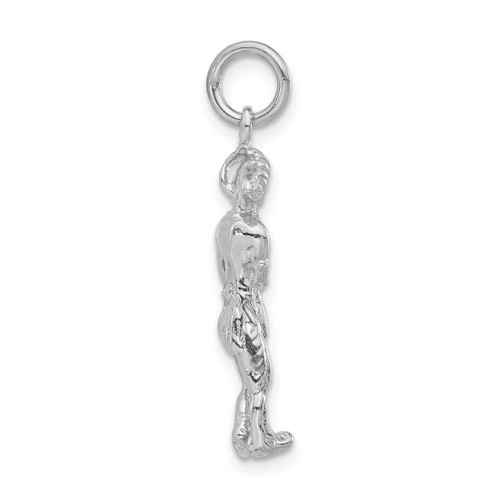 Image of Sterling Silver Polished Man w/ Bow & Arrow Charm
