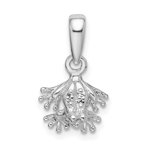 Image of Sterling Silver Polished Mini Frog Pendant