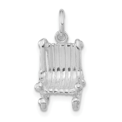 Sterling Silver Polished Rocking Chair Charm