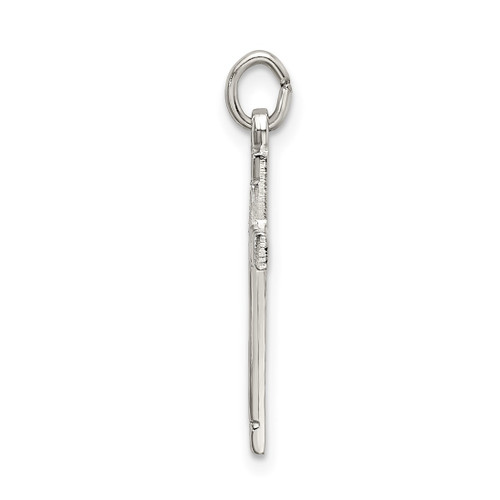 Image of Sterling Silver Polished Satin 7 Shiny-Cut Cross Pendant
