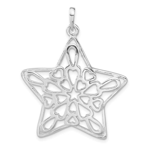 Image of Sterling Silver Polished Star Pendant
