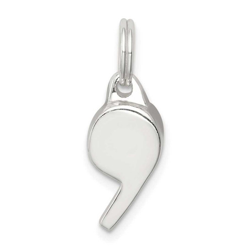Image of Sterling Silver Polished Whistle Charm QC5122