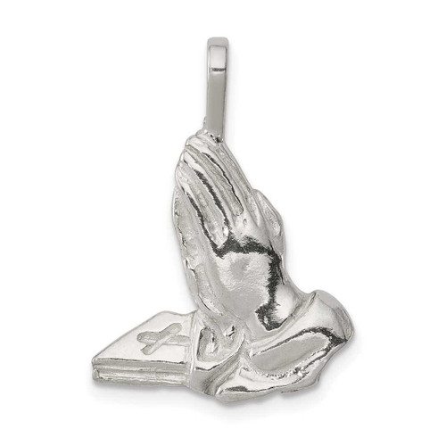 Image of Sterling Silver Praying Hands Pendant QC539