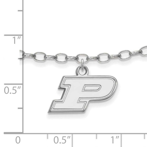 Image of Sterling Silver Purdue Anklet by LogoArt (SS025PU)