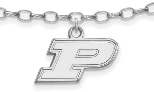 Image of Sterling Silver Purdue Anklet by LogoArt (SS025PU)