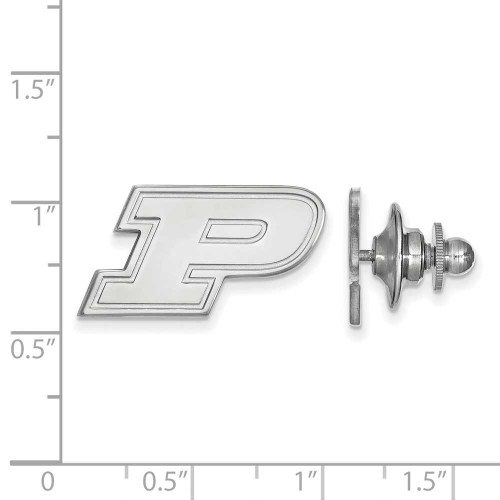 Image of Sterling Silver Purdue Lapel Pin by LogoArt (SS011PU)