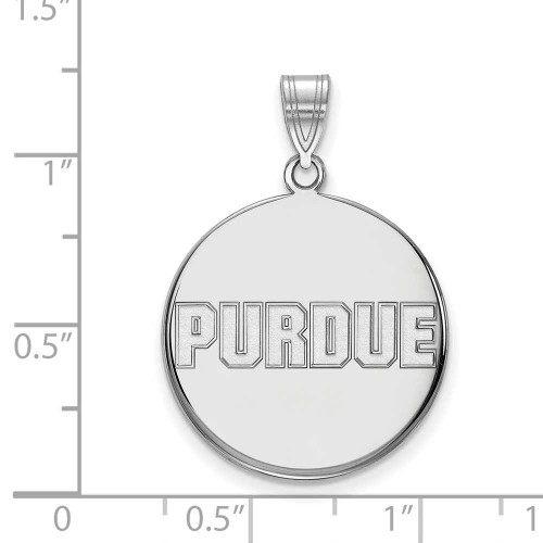 Image of Sterling Silver Purdue Large Disc Pendant by LogoArt