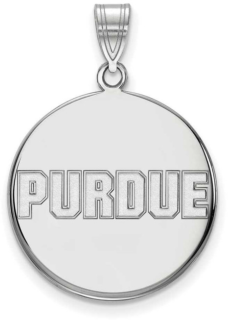 Image of Sterling Silver Purdue Large Disc Pendant by LogoArt