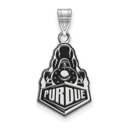 Sterling Silver Purdue Large Enamel Pendant by LogoArt (SS060PU)
