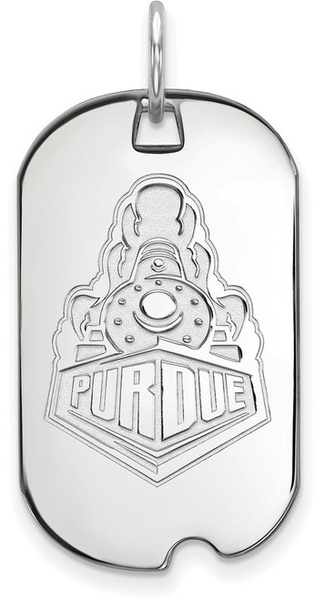 Sterling Silver Purdue Small Dog Tag by LogoArt (SS056PU)