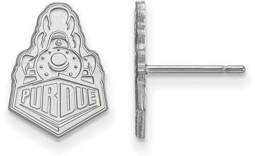 Sterling Silver Purdue Small Post Earrings by LogoArt (SS044PU)